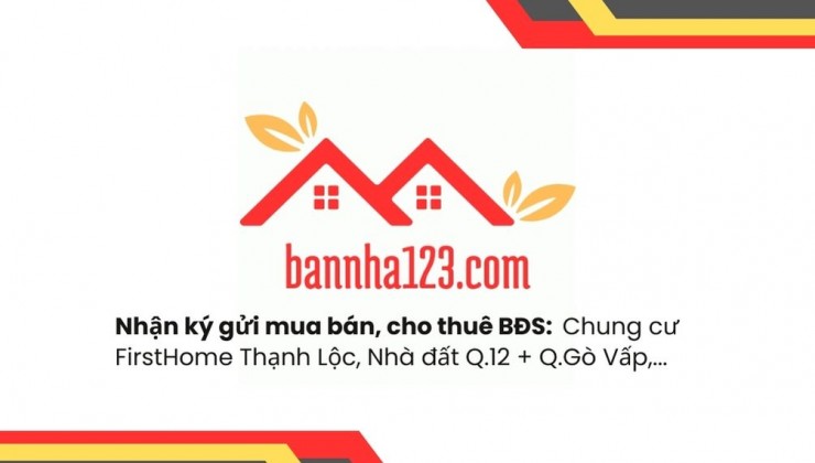 Bán chung cư Q12, 2pn, giá nhỉnh 1 tỷ, tặng nội thất, bao công chứng